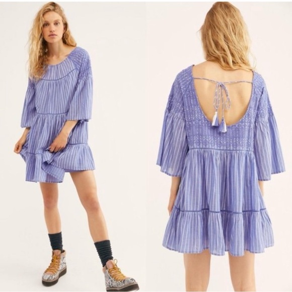 Free People, bohemian striped dress - Picture 3 of 10